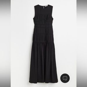 H&M black pleated dress